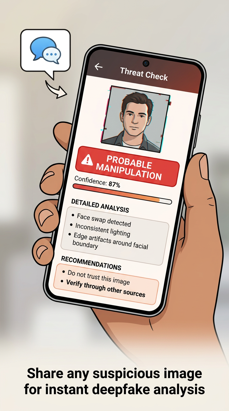 Threat Check deepfake analysis