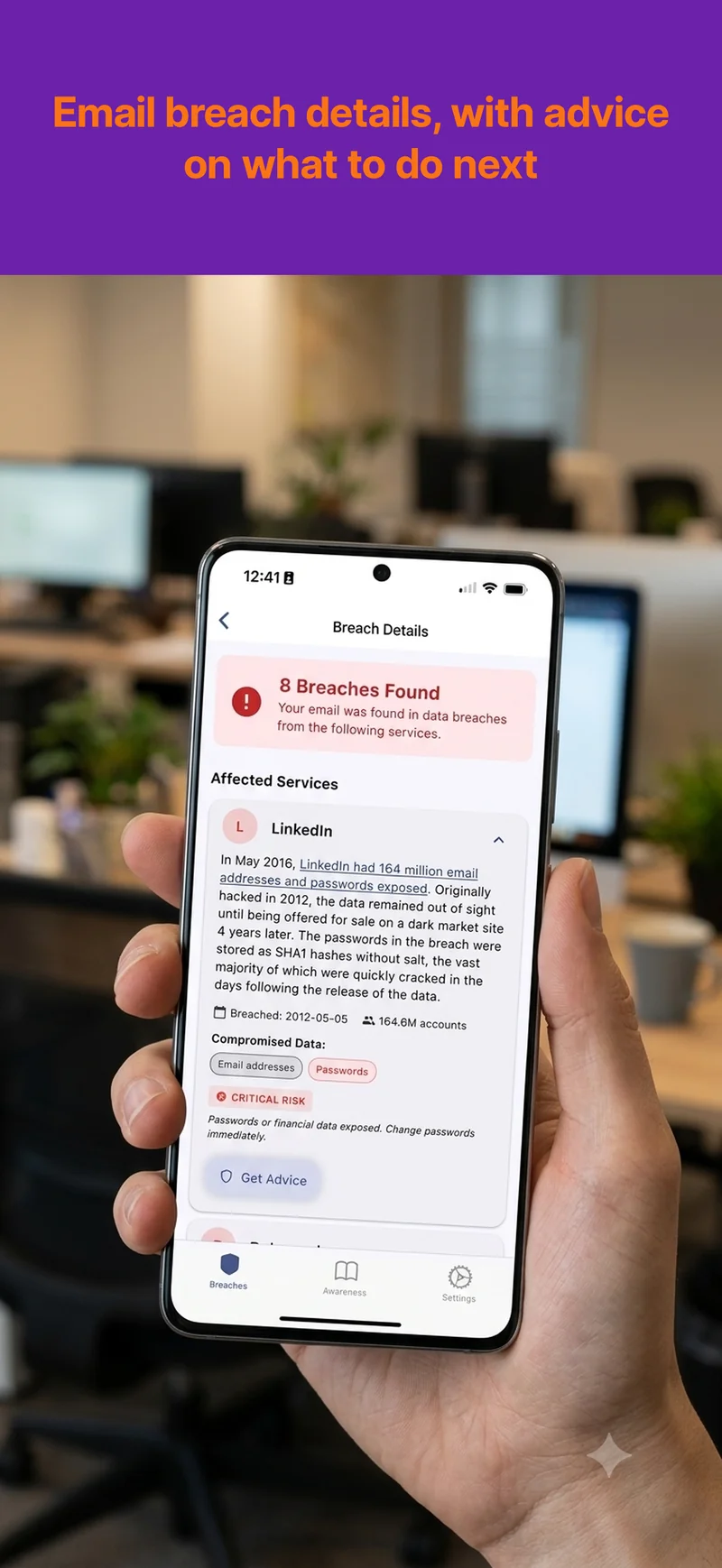 Email breach details