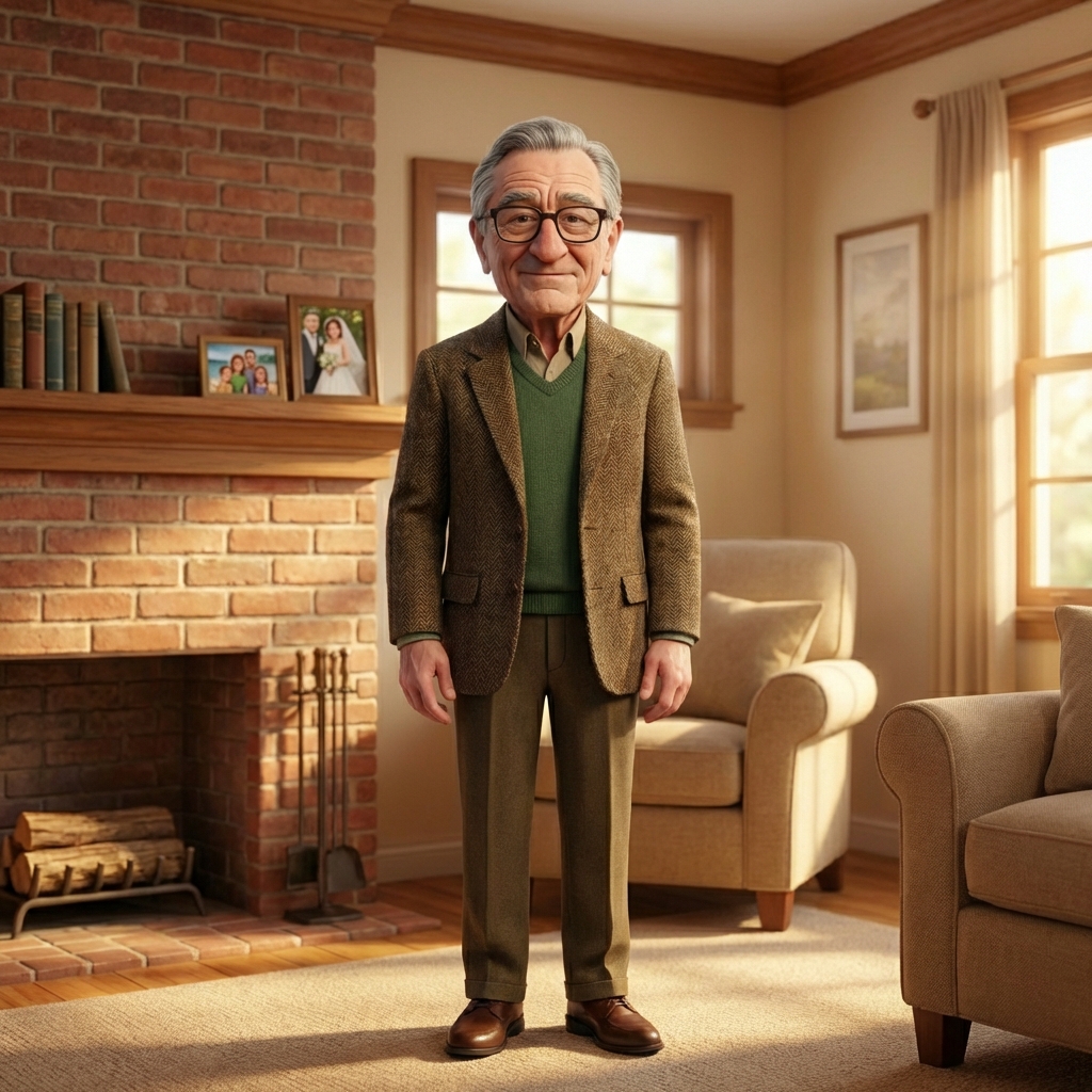 Arthur, 73, in his living room
